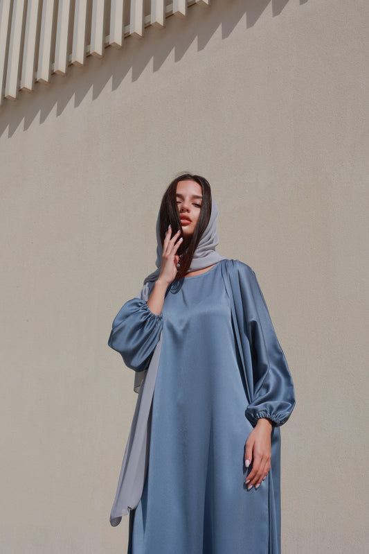 Bousaada Abaya Set - Petroleum - Hayaa0fficial