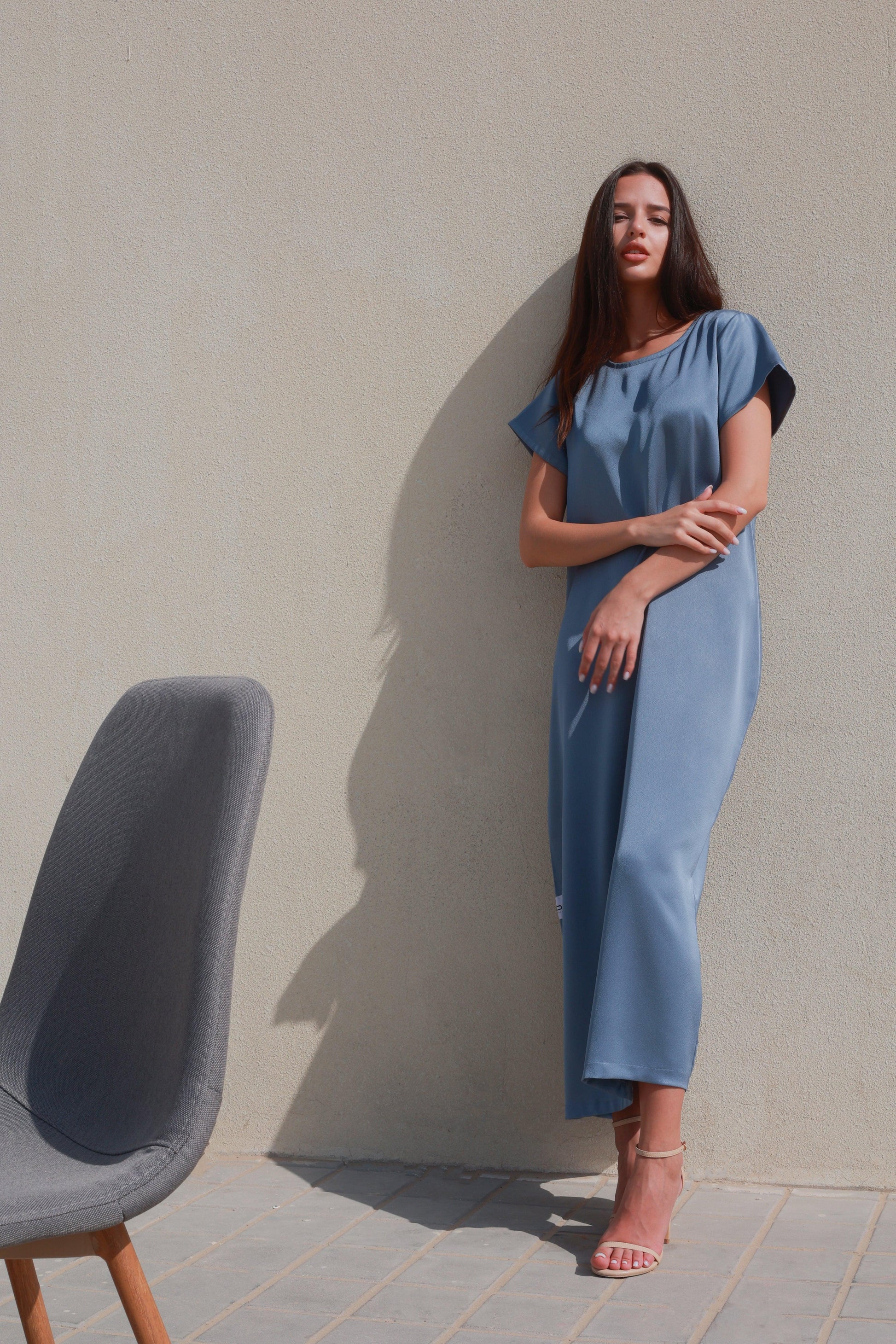 Bousaada Abaya Set - Petroleum - Hayaa0fficial