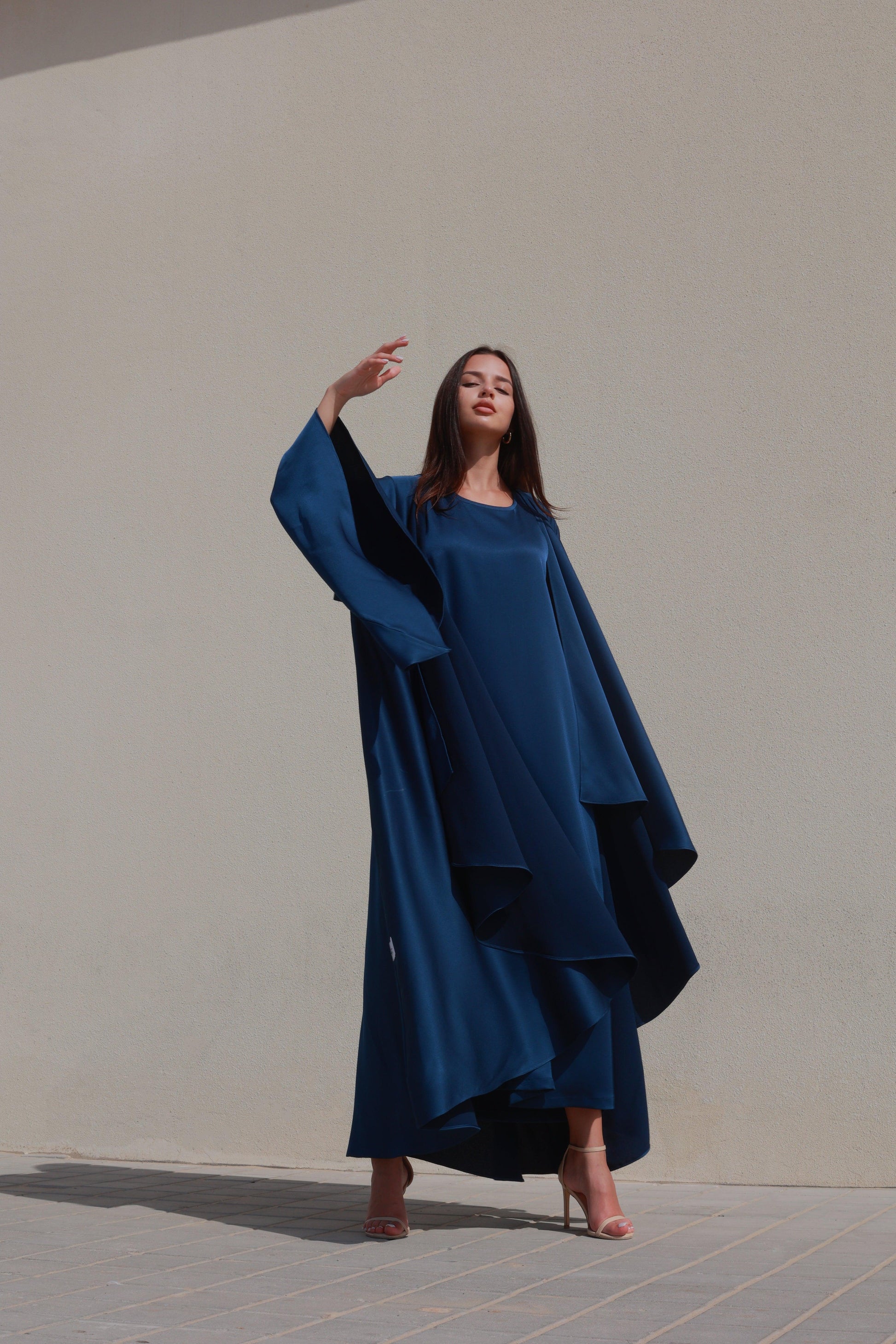 Bousaada Abaya Set - Deep Blue - Hayaa0fficial