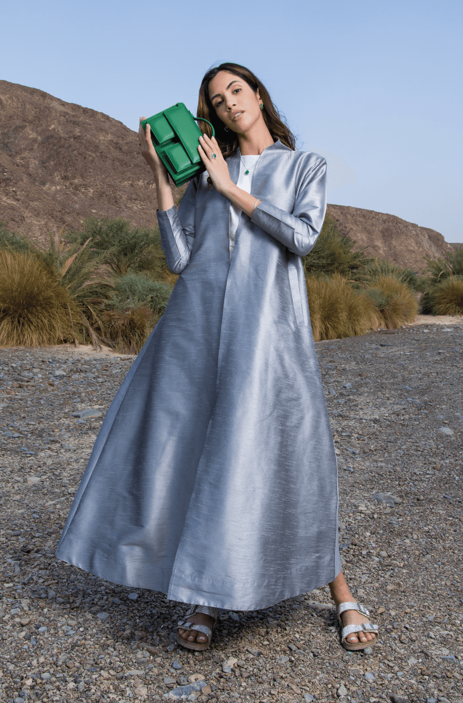 Algiers Abaya - Grey Blue - Hayaa0fficial